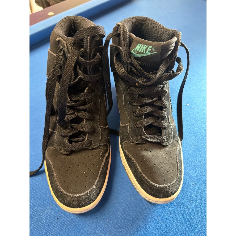 Nike Dunk‎ Sky Hi Essential Womens Black Suede Hidden Wedge Sneakers  6.5